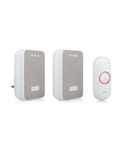Byron DBY-22324UK Wireless Plug-In Portable Doorbell Set - Grey/White
