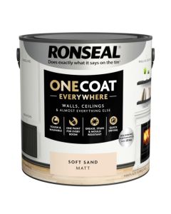 Ronseal One Coat Everywhere Matt Paint - Soft Sand - 2.5L