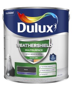 Dulux Weathershield Multisurface Satin Paint - Black - 2.5L