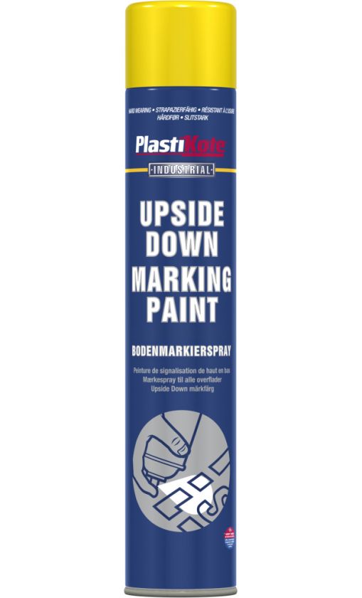 PlastiKote Upside Down Marking Paint - Yellow - 750ml