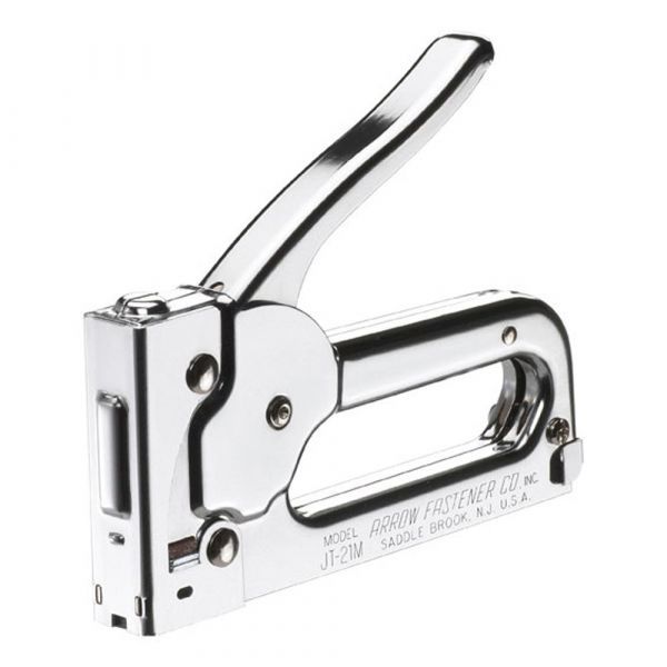 Arrow JT21C Junior Tacker and Staple Gun in all-chrome finish