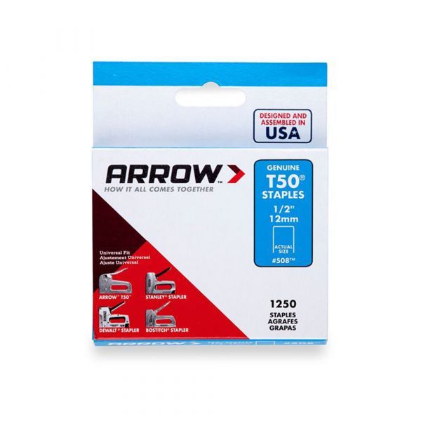 Arrow ARRT5012S T50 Staples 12mm 1/2" box of 1250