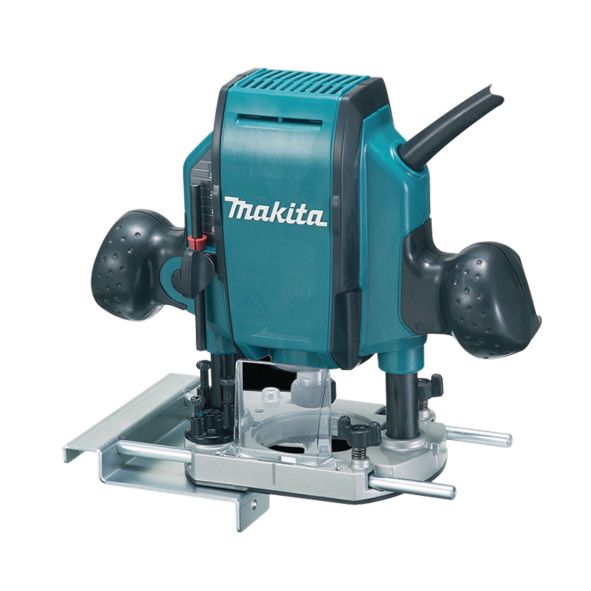 Makita RP0900X Plunge Router 240v, 900 W, 27000 min⁻¹ no load speed, 0 - 35 mm plunge capacity, 2.7 kg