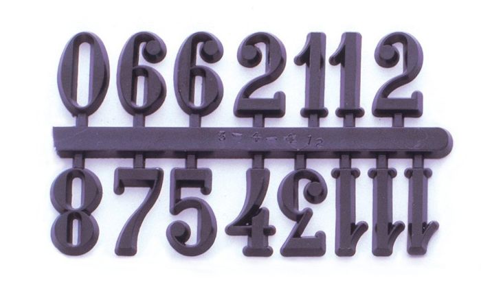 Turners Retreat Tuners Retreat 16FAB 16mm Full Arabic Clock Numerals in Black