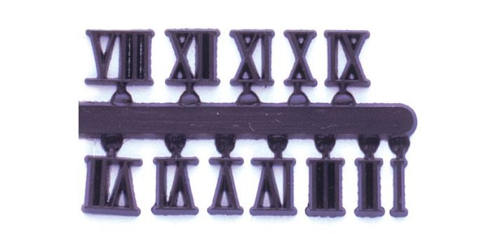 Turners Retreat 19FRB 19mm Full Roman Clock Numerals in black