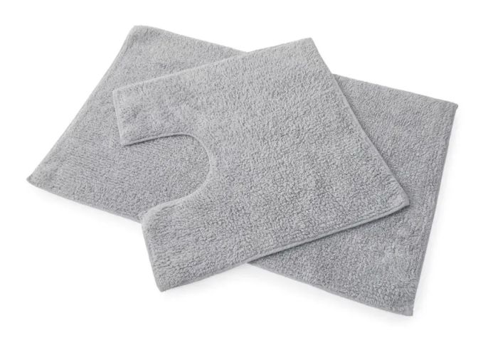 Blue Canyon 105/GY Premier 2 Piece Bath Mat Set in grey
