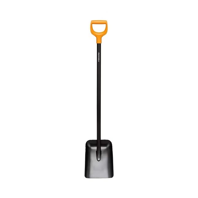 Fiskars 1066718 Solid Shovel D-Handle Metal Shaft