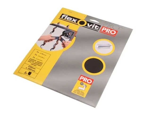Flexovit Emery Cloth Sanding Sheets 230 x 280mm Coarse 60G pack of three