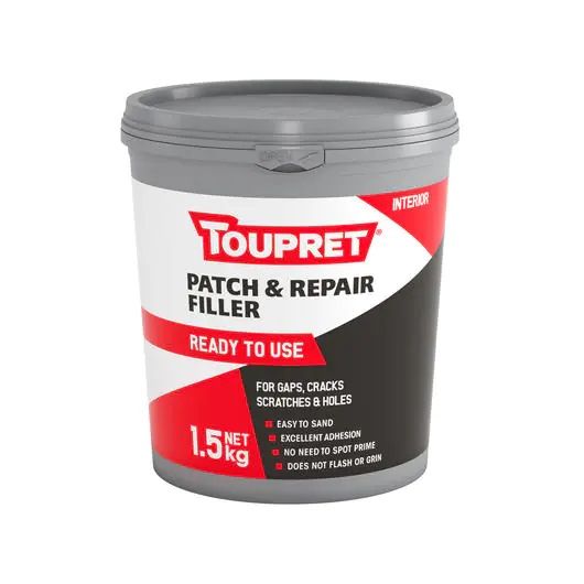 Toupret FGRP1.5GB Ready to Use Patch and Repair Filler 1.5kg in white