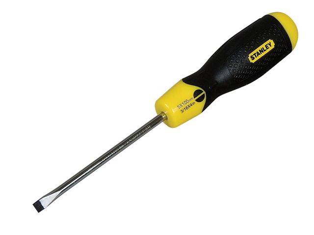 Stanley 0-64-919 6.5mm x 150mm Cushion Grip Flared Screwdriver with chrome plated bar