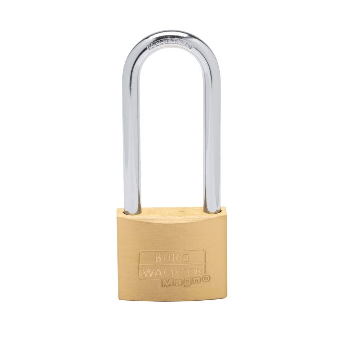Burg Wachter 400 E Hb 40 65 Sb Brass Long Padlock 40mm in brass and chrome