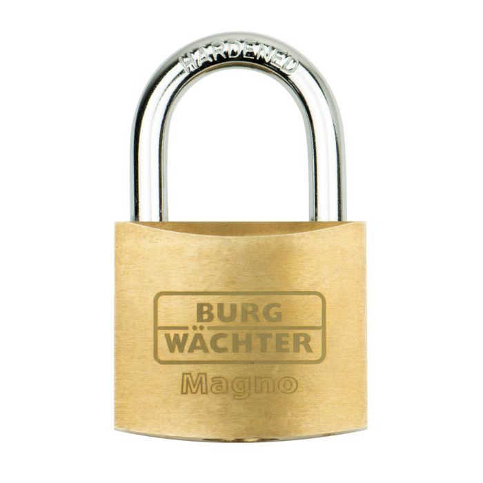 Burg Wachter 400 E 60 Sb brass padlock 60mm in solid brass and chrome