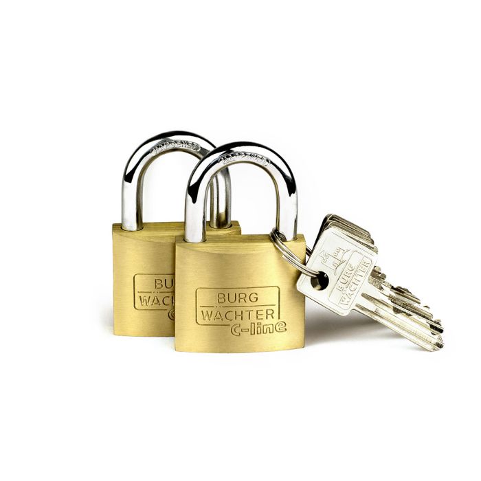 Burg Wachter Duo 222 40 Sb Brass Padlock - 40mm - Pack of 2