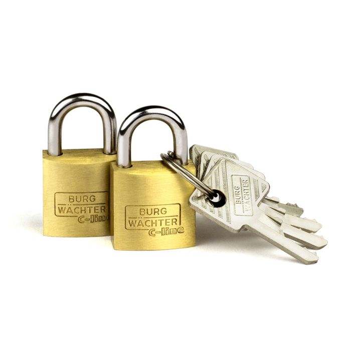 Burg-Wachter Duo 222 20 Sb 20mm Brass Padlock Pack of 2