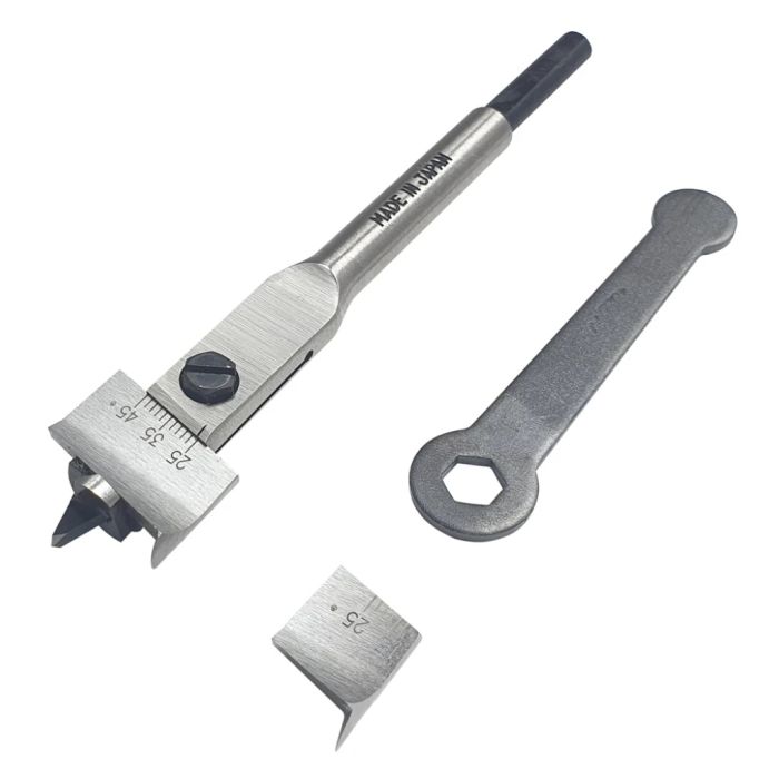 Kanzawa K-301 Adjustable Spade Boring Bit 15mm to 45mm Diameter steel cutting head with auger shank