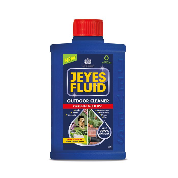 Jeyes Fluid 5L heavy-duty outdoor surface cleaning fluid in clear