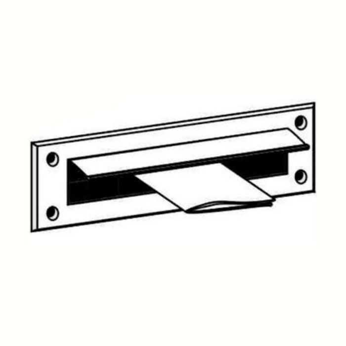 Warmseal G61201 Letterbox Draught Excluder with Flap, 43mm x 275mm Opening, White