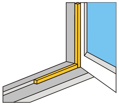 Warmseal G76201 Extra Wide PVC Foam Draught Excluder 5m White