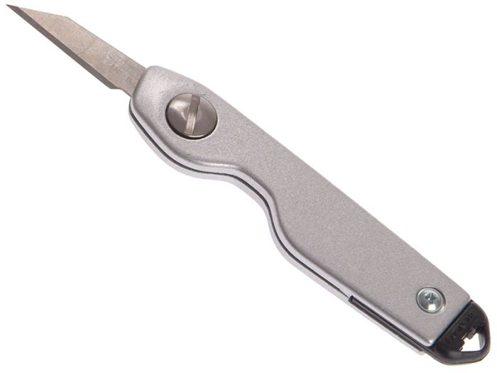 Stanley 0-10-598 Folding Pocket Knife with epoxy coated die-cast metal body and spare blade in handle