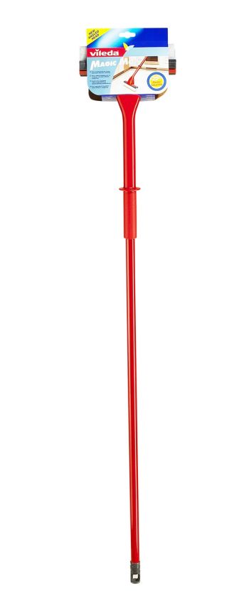 Vileda Magic Mop with push-pull wringing system and absorbent sponge with white non-scratch scourer zone