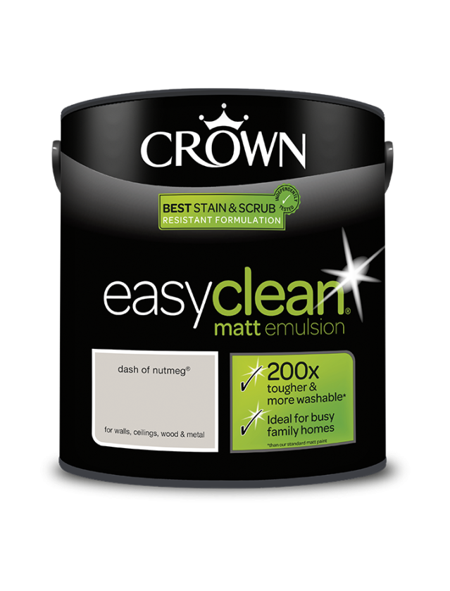 Crown Easyclean Dash Of Nutmeg Matt Emulsion Paint 2.5L