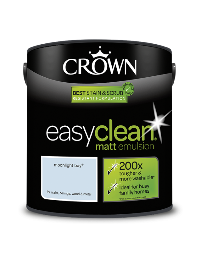 Crown Easyclean Moonlight Bay Matt Emulsion Paint 2.5L