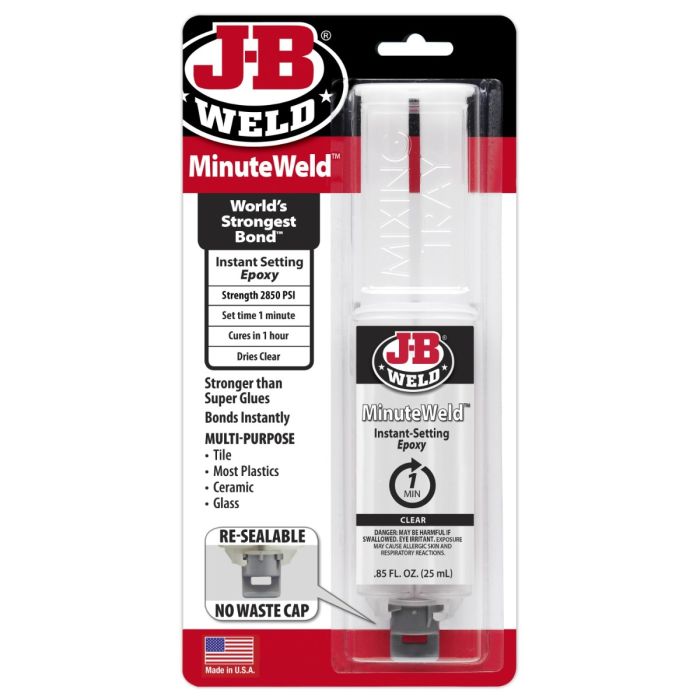 J-B Weld 50101UK MinuteWeld Epoxy Syringe 25ml