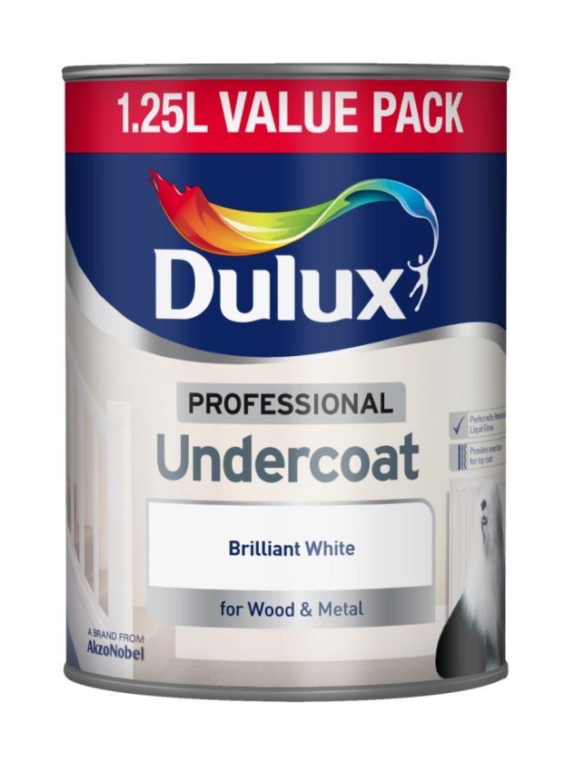 Dulux Professional Metal & Wood Undercoat white primer 1.25L