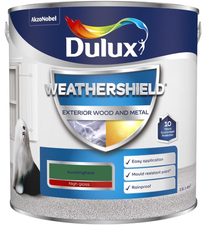 Dulux Weathershield Exterior Gloss Paint in Buckingham 2.5L tin