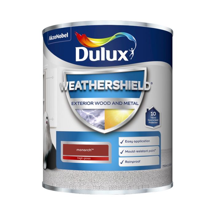 Dulux Weathershield Exterior Gloss Paint - Monarch - 750ml