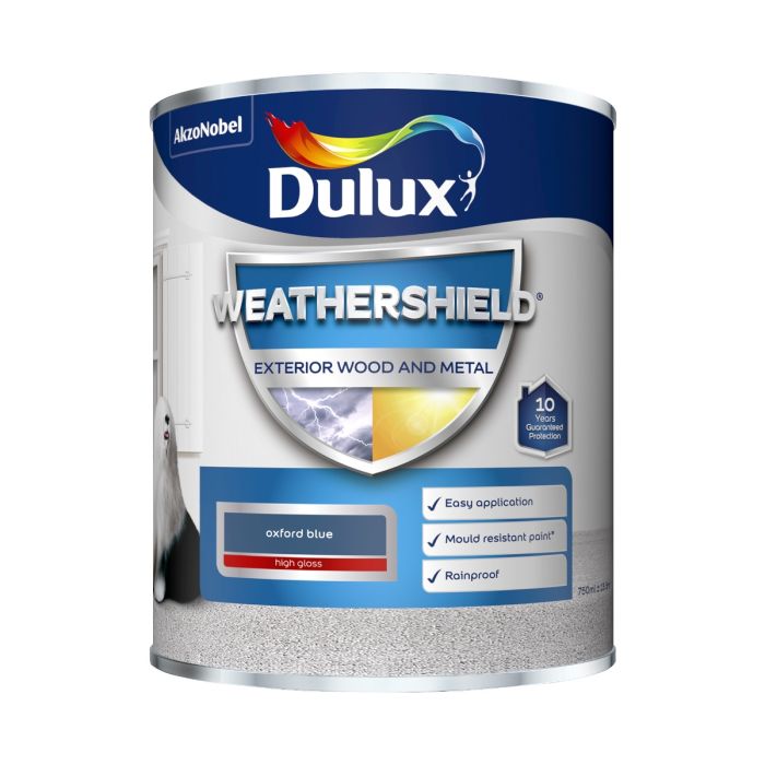 Dulux Weathershield Exterior Gloss Paint - Oxford Blue - 750ml