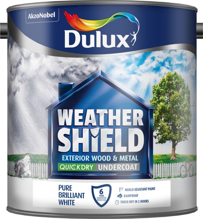 Dulux Weathershield Quick Dry Undercoat in White, 2.5L