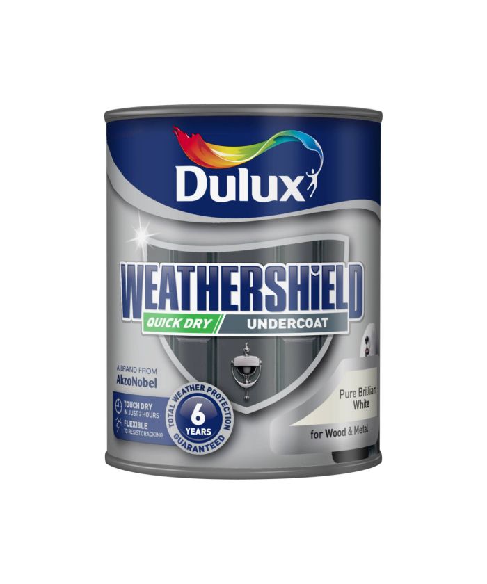 Dulux Weathershield Quick Dry Undercoat - White - 750ml