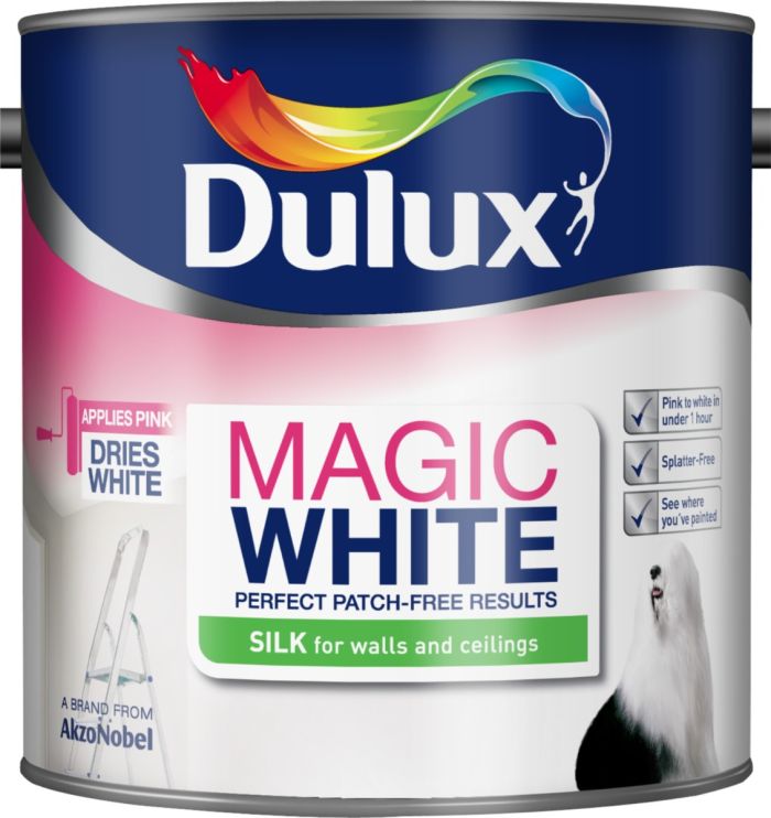 Dulux Magic White 2.5L Pure Brilliant White Matt Emulsion Paint