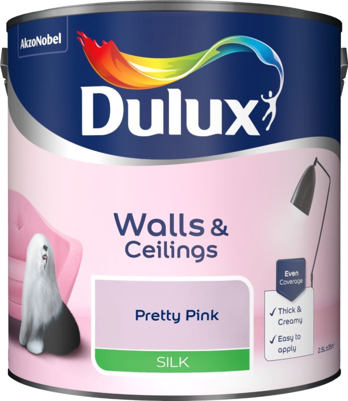 Dulux Pretty Pink 2.5L Silk Emulsion Paint