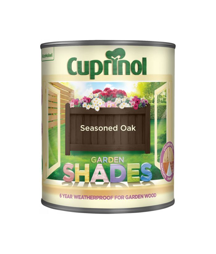 Cuprinol Garden Shades Seasoned Oak 1L wood paint tin