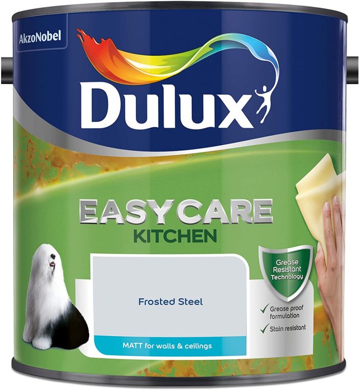 Dulux Easycare Kitchen Matt Emulsion Paint in Frosted Steel, 2.5L tin