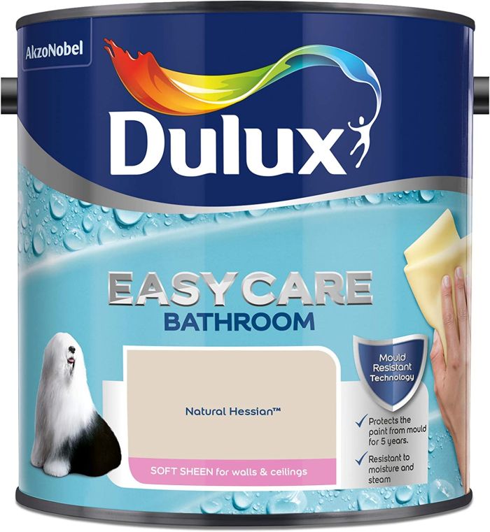 Dulux Easycare Bathroom Soft Sheen Emulsion 2.5L in Natural Hessian