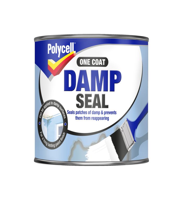 Polycell One Coat Damp Seal 1L matt white interior paint preparation