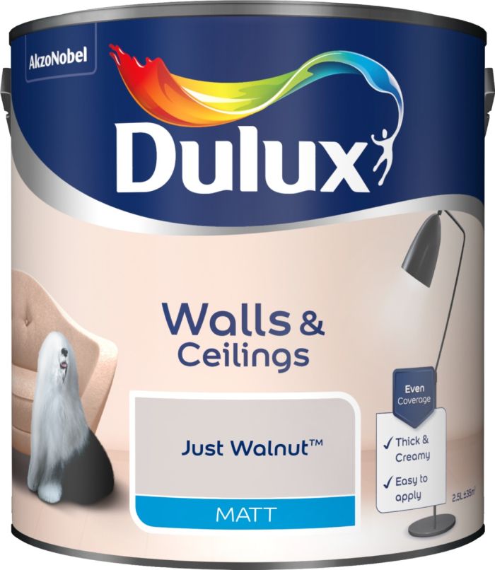 Dulux Matt Emulsion Paint Just Walnut 2.5L