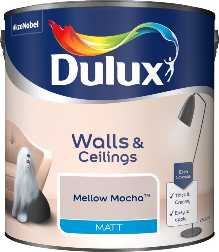 Dulux Mellow Mocha Matt Emulsion Paint 2.5L