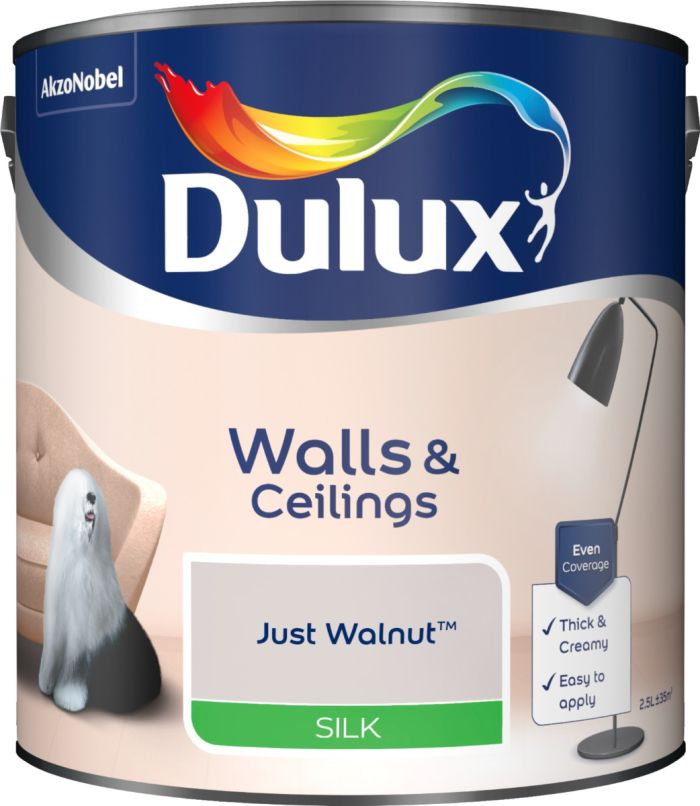Dulux Silk Emulsion Paint - Just Walnut - 2.5L