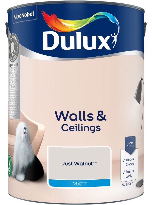Dulux Just Walnut 5L Matt Emulsion Paint