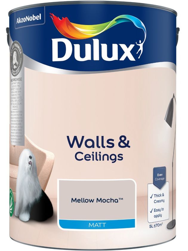 Dulux Mellow Mocha 5L Matt Emulsion Paint