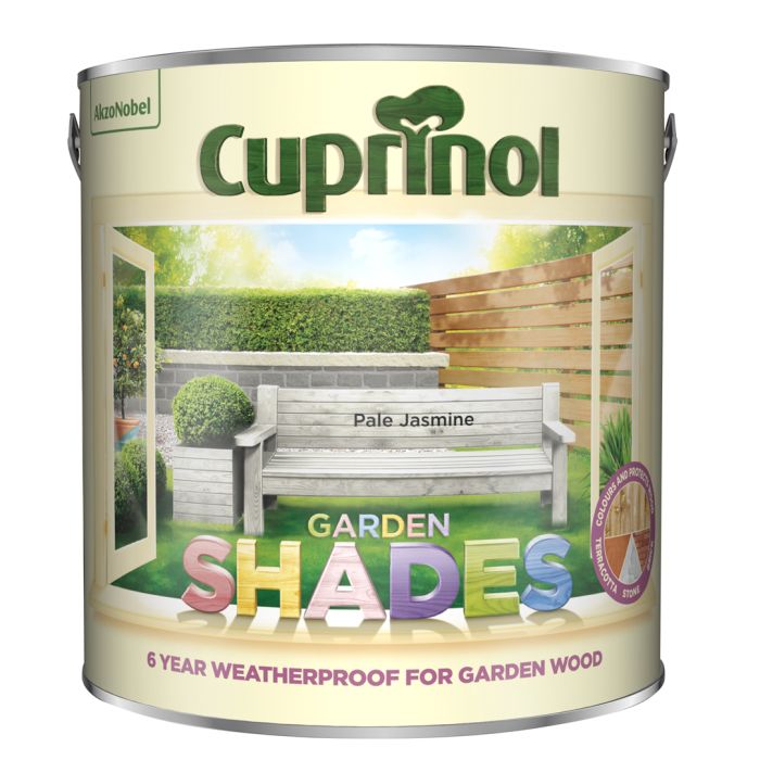 Cuprinol Garden Shades Pale Jasmine 2.5L wood and masonry paint in matt
