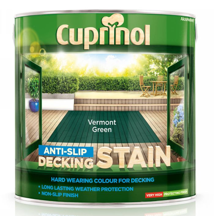 Cuprinol Anti Slip Decking Stain in Vermont Green, 2.5L