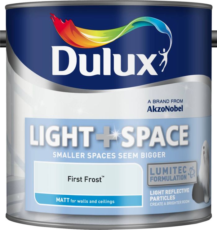 Dulux Light & Space Matt Emulsion Paint First Frost 2.5L matt