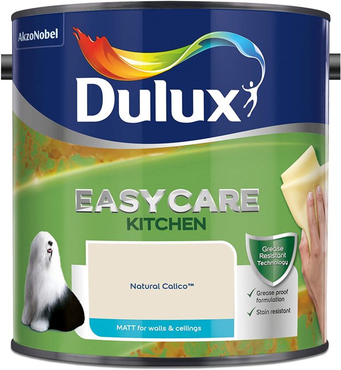 Dulux Easycare Kitchen Matt Emulsion Paint in Natural Calico, 2.5L
