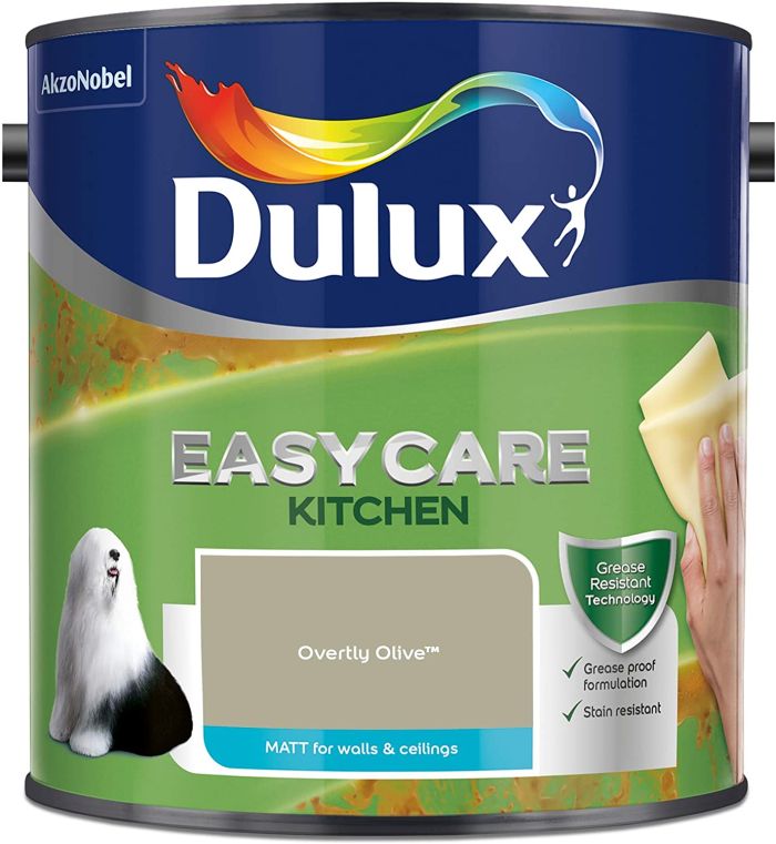 Dulux Easycare Kitchen Matt Emulsion Paint Overtly Olive 2.5L