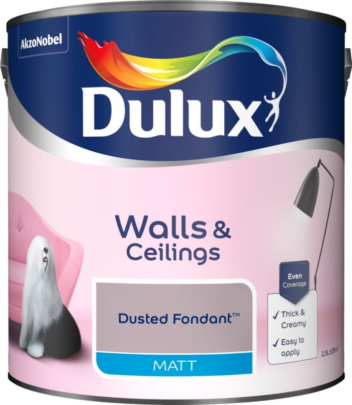 Dulux Matt Emulsion Paint 2.5L Dusted Fondant